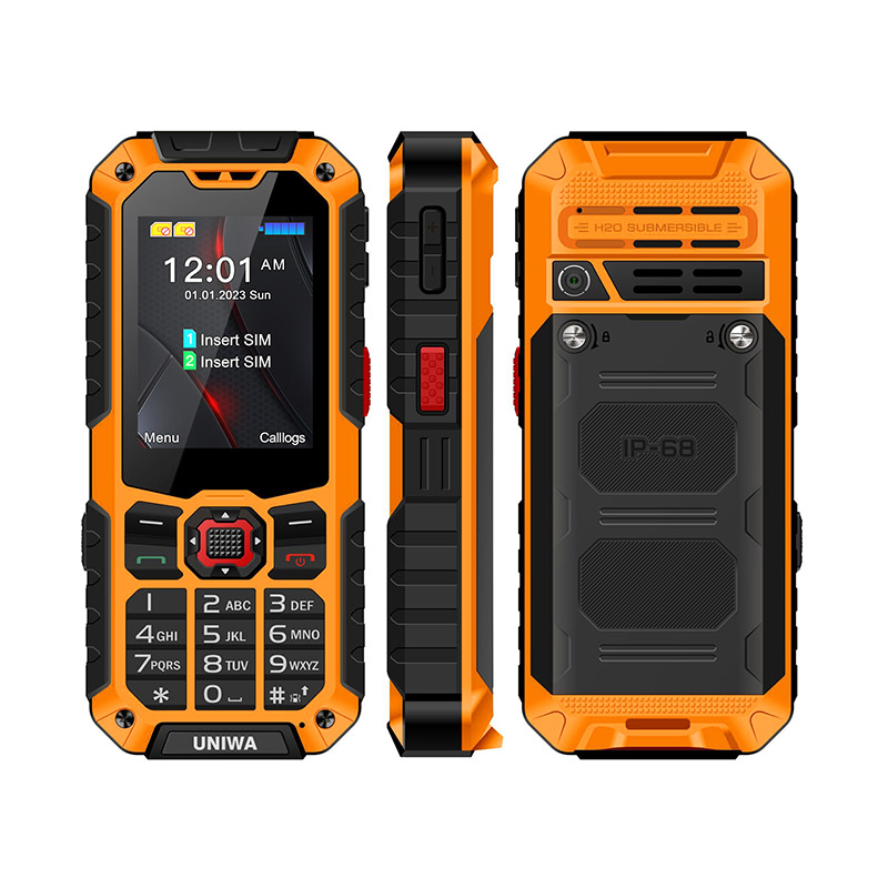 UNIWA S9 2.4 Inch IP68 Waterproof Torch Cell Phone 4G Feature Rugged Phone