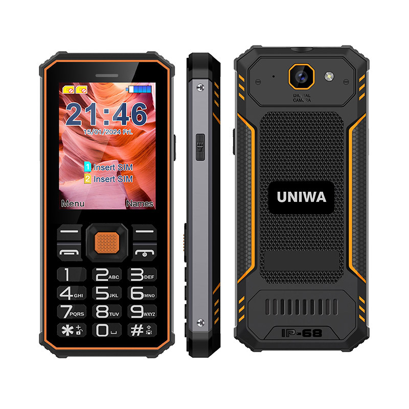 UNIWA S2 2.4 Inch Dual SIM IP68 Rugged Waterproof Keypad Mobile Phone with Long Standby