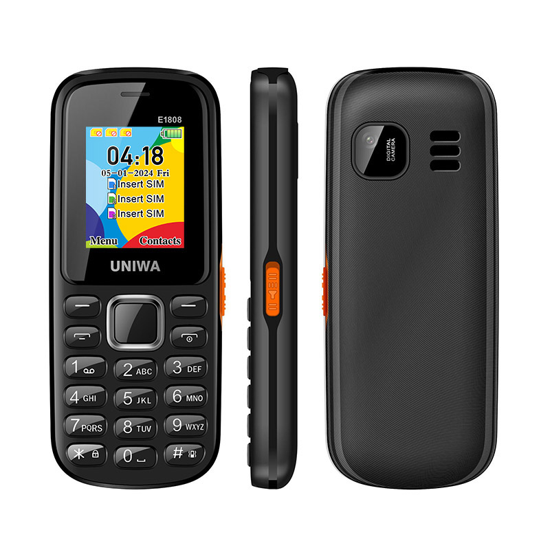 UNIWA E1808 GSM Keypad Design Triple Standby 3 SIM Card Mobile Phone