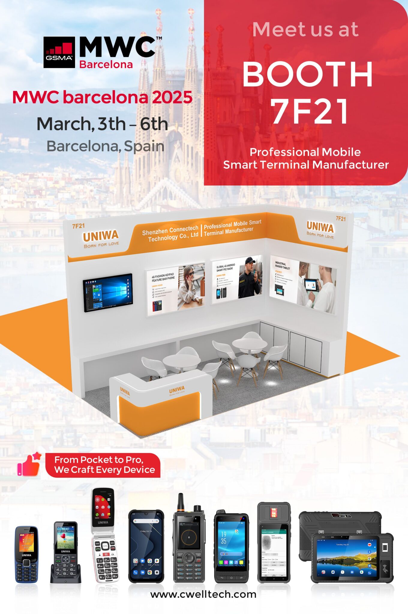 to visit our booth 7F21.From 3rd6th Mar 2025,UNIWA will